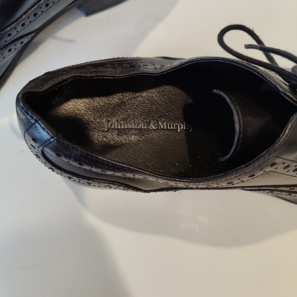 Johnson Murphy Black Leather Lace-up Dress Shoes main image 8